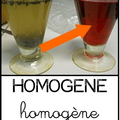Homogène - Sciences